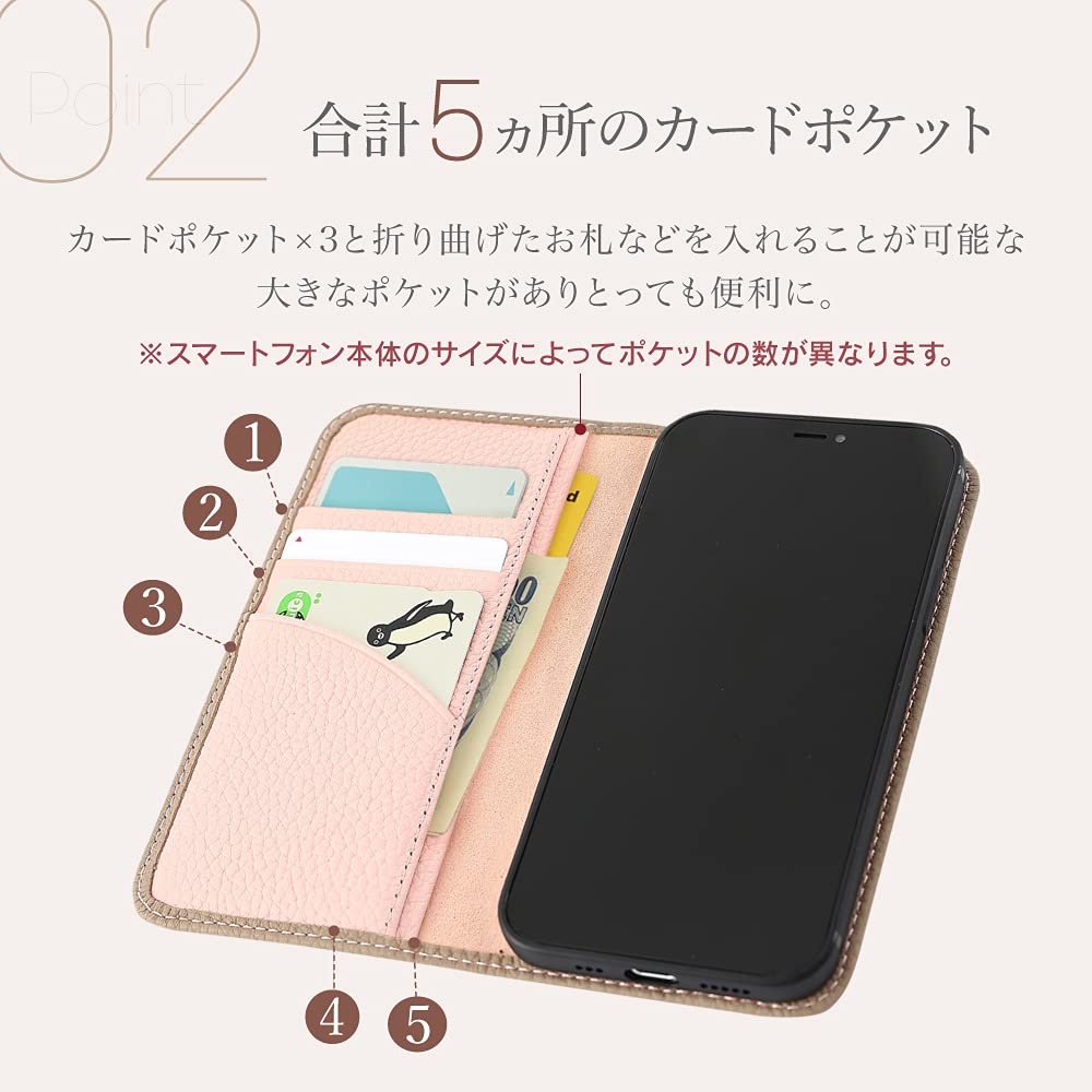 iphone14 ケース 手帳型 本革 レザーケース