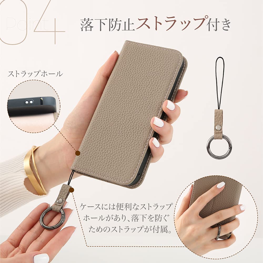 iphone14 ケース 手帳型 本革 レザーケース