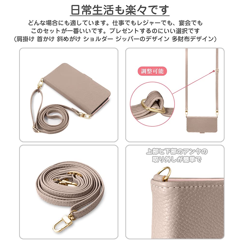 iPhone 14 ケース 手帳型 本革レザー
