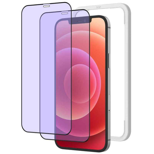 iPhone 12 mini 用【ブルーライトカット仕様】 全面保護ガラスフィルム
